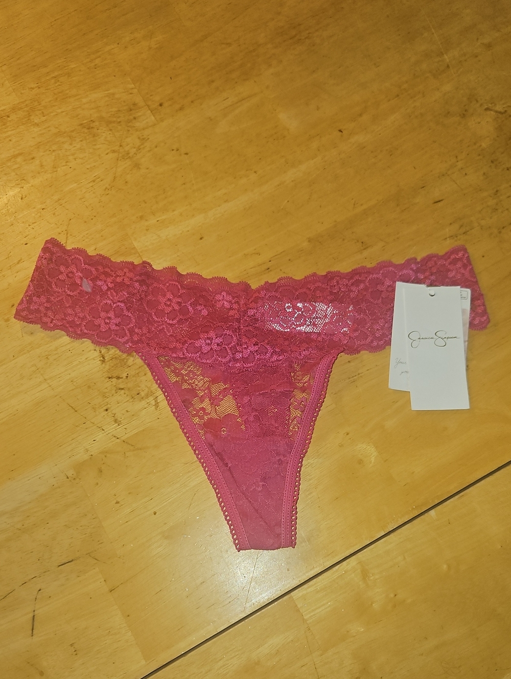Lace Thong Panty - Pink